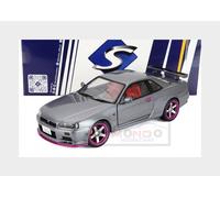 Solido 1/18 Scale - Nissan Skyline GT-R (BNR34) 1999 RHD Metallic Grey/Purple