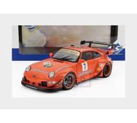 SOLIDO S1808506 1:18 Porsche 911 (997) RWB Bodykit #7 Jagermeister, Orange, 2020