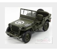 1:18 WELLY Jeep Willys 1/4 Mb Usa Army Open 1942 Military Green WE18055CGN Model