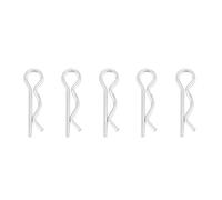 1*18Mm R Type Cotter Pin R Clips 1Mm, Small R Clips Stainless Steel Clips Zinc Plated Retaining Pins Spring Clips Hair Pin