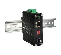1×1G/2.5G/5G/10G RJ45 IEEE802.3bt 90W-1×10G SFP+ Media Converter,48~57V DC | Mini Industrial Media Converter,IP40 Aluminum，DIN-Rail mount,-40°C~80°C&95 x 70 x 30 mm, ideal for various harsh environments