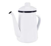 1.1L Enamel Coffee Pot for Gas Stove and Induction Cooker White