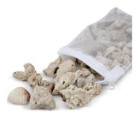 1.1LB 500g Crushed Coral Aquarium Filter Media with Reusable Mesh Bag | Slow Release Calcium Carbonate Stabilize pH, Fit Canister Sump HOB Filter for Fresh & Salt Fish Tank Invertebrates