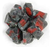 1.1lb Bulk Raw Bloodstone Stones Rough Crystal-Natural Raw Blood Stone Crystal for Tumbling, Cabbing, Fountain Rocks, Decoration,Polishing, Wire Wrapping, Wicca & Reiki Crystal Healing