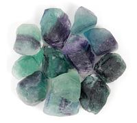 1.1lb Bulk Raw Fluorite Stone Rough Crystal-Natural Raw Stones Crystal for Tumbling, Cabbing, Fountain Rocks, Decoration,Polishing, Wire Wrapping, Wicca & Reiki Crystal Healing