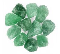 1.1lb Bulk Raw Green Fluorite Stones Rough Crystal-Healing Crystal for Tumbling, Cabbing, Fountain Rocks, Decoration,Polishing, Wire Wrapping, Wicca & Reiki Crystal Healing
