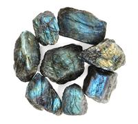 1.1lb Bulk Raw Labradorite Stone Rough Natural Crystal for Tumbling, Cabbing, Fountain Rocks, Decoration,Polishing, Wire Wrapping, Wicca & Reiki Crystal Healing