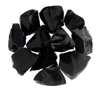 1.1lb Bulk Raw Obsidian Stone Rough Crystal-Natural Raw Stones Crystal for Tumbling, Cabbing, Fountain Rocks, Decoration,Polishing, Wire Wrapping, Wicca & Reiki Crystal Healing
