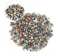 1.1lb Natural Bloodstone Crushed Crystal Tumbled Chips-Bloodstone Healing Crystals Chips Bulk, Crushed Crystal Gemstones for Crafts, Beautiful Package for Gift