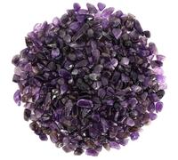 1.1lb Natural Crushed Amethyst Crystal Tumbled Chips-Amethyst Healing Crystals Chips Bulk, Crushed Crystal Gemstones for Crafts, Beautiful Package for Gift