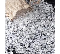1.1lb Natural Crushed Clear Quartz Crystal Chips Bulk-Healing Crystals Chips Bulk Tumbled Stone, Crushed Crystal Gemstones for Crafts, Beautiful Package for Gift