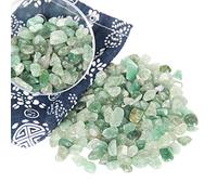 1.1lb Natural Green Strawberry Quartz Crystal Chips-Green Strawberry Quartz Healing Crystals Chips, Crushed Crystal Gemstones for Crafts, Beautiful Package for Gift (Green Strawberry Quartz)