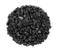 1.1lb Natural Obsidian Crystal Chips - Black Polished Tumbled Gemstone Gravel Bulk for Crafts, Resin Art, Decorative Jars & Gift-Ready Packaging