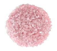 1.1lb Natural Rose Quartz Crystal Chips Stones- Crushed Rose Quartz for Witchcraft, Decorative Rocks for Succulent Pebbles, Aquarium Fish Tank, Vase Filler, DIY Crafts and Indoor Plants with Package
