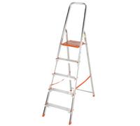 1.1M Lightweight Aluminium 5 Tread Step Ladder With Anti-Slip Design For Safe Diy Projects
