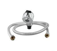 1.1m Shampoo Bowl Hose Sprayer Head Kit, With G1/2 Nut Ergonomic 2-in-1 Button Design For Salon Sink Replacement, Silver