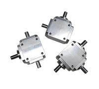 1:1T Type Cross Commutator Shaft Diameter 8 Right-angle Transmission Bevel Tooth Reduction Gearbox Rotation Multiple Application Scenarios(Reverse dual output)