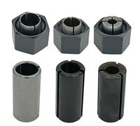 1/2", 1/4", 12mm Collet And Nut Set Replace for Dewalt DW6214 DW618 Router with Reducer Sleeves 1/2"-3/8", 12.7mm-8mm, 12.7mm-6mm