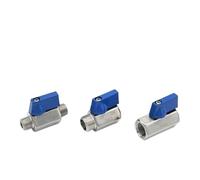 1/2 1/4 3/4 3/8" BSP NPT Male Female Threaded Sanitary Stainless Steel SS304 Mini Ball Valve Water Oil Acid Homebrew(3/4",NPT_Male X Female)