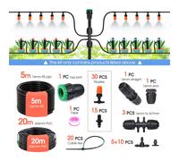 1/2" 1/4" Hose Garden Irrigation Kit Drip Irrigation Atomization Automatic Water
