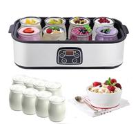 1.2/1.4L Automatic Yogurt Maker Electric,Yogurt Jar with 5 Lids,Yogurt Makers with LED Display&Timer,PTC Heating,Automatic Constant Temperature Control,for Making Fresh,Healthy Desserts (1400ml)