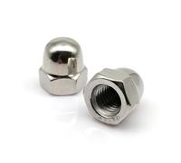 1/2/10/50pcs M3 M4 M5 M6 M8 M10 M12 M14 M16 304 A2-70 Stainless Steel Hex Hexagon Decorative Cover Semicircle Dome Cap Acorn Nut(2pcs M12)
