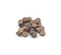 1/2" - 12.7mm Walnut Flat Head Cross Grain Plug - Pack of 25