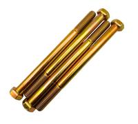 1/2"-13 x 6-1/2" Grade 8 Hex Bolts (4-Pack) SAE J429 High-Strength Coarse Thread Fasteners for OEM, MRO & Industrial Applications | 6.5" Yellow Zinc Plated