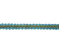 1/2" (1cm) Basic Solid Collection French Gimp Braid Trim # FGS, Seaweed Blue #04L28 (Turquoise Blue, Olive Green) Sold by The Yard (36"/3 ft/0.9m)