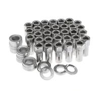 1/2"-20 Wheel Lug Nut for Cragar for SST Mag with Center Washer Open Ended, 13/16” Hex 2.01” Total Length (24PCS)