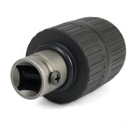 1/2"-20UNF Keyless Drill Chuck with 2-13 mm Capacity and 1/2" Chuck Adapter for Power Drills - Heavy-Duty Metal Gearless Chuck for Workshop & DIY Use