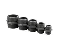 1/2-2Inch Double Male Thread PVC Equal Straight Connectors Aquarium Fish Tank Pipe Connector Fitting(1I2 Inch-20mm,2 Pieces)