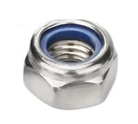 1/2/3/10pc M3 M4 M5 M6 M8 M10 M12 316 Stainless Steel Nylon Insert Hex Lock Nuts A2 Hexagon Nyloc Self Locking Nut(M8(3pcs))