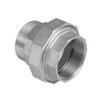 1/2" 3/4" 1" 1-1/4" 1-1/2" 2" BSP Female to Male Thread 304 Stainless Steel Union Cast Pipe Fitting Connector Adapter Coupler(Size:2")