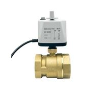 1/2" 3/4" 1" 1-1/4" 1-1/2" 2" Motorized Ball Valve with Manual Switch 2-Wire Control Normally Closed Electric Ball Valve 2-Way(Dn40,CLOSED-24VDC)