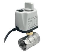 1/2" 3/4" 1" 1-1/4" 1-1/2" 2" Stainless Steel Motorized Ball Valve with Manual Switch Normally Closed/Open Valves 2-Wire Control(DN50,Normally Closed_12VDC)