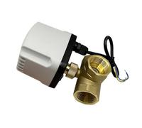 1/2'' 3/4" 1'' 1-1/4'' 1-1/2'' 3 Way Brass Motorized Ball Valve 2-Wire Control T Type IP65 Waterproof Ball Valve(1/2",220VAC_NC)