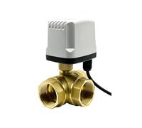 1/2" 3/4" 1" 1-1/4" 1-1/2" 3 Way IP65 Waterproof Motorized Ball Valve 3-Wire 2 Control T/L Type Brass Electric Ball Valve(T Type-12vdc)