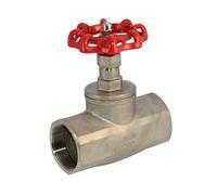 1/2" 3/4" 1" 1-1/4" 1-1/2" BSP Female Thread Stainless Steel Globe Valve Thickened Straight Through American Gate for Water Oil Gas(1")