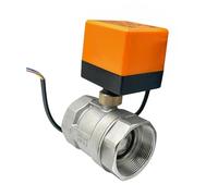 1/2" 3/4" 1" 1-1/4" 2'' 2-Way Stainless Steel Motorized Ball Valve 220v 12v 24v 3-Wire 2 Control Electric Ball Valve for Water(DN20,12VDC_CR03)