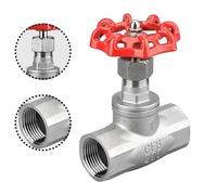 1/2" 3/4" 1" 1-1/4" Female Thread Stainless Steel Globe Valve High Temperature Water Needle American Gate for Water Oil Gas(1-1/2")