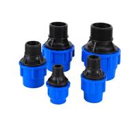 1/2" 3/4"1"1.2"1.5" Male Thread To 20/25/32/40/50mm PE Pipe Straight Connector Irrigation System PE PVC Tube Conversion Coupling(1.5 inch x 50)