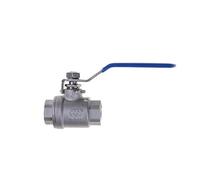 1/2" 3/4" 1-1/2" 2" Size Female Full Ports 304 Stainless Steel SS201 Two-Piece Type Ball Valve DN15 DN20 DN32 DN50(36895,Stainless Steel 201)