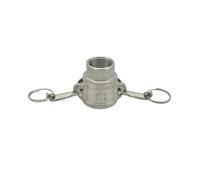 1/2" 3/4" 1" 2" 304 Stainless Steel Thread Cam Lock Fitting Adapter Barb Quick Disconnect for Hose Pumps Self-Made(Silver,SUS304_1/2")