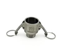 1/2" 3/4" 1" 2" 304 Stainless Steel Thread Cam Lock Fitting Adapter Barb Quick Disconnect for Hose Pumps Self-Made(White,SUS304_1")