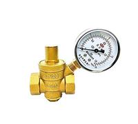 1/2" 3/4" 1" 2" Brass Water Pressure Reducing Maintaining Valve DN15/DN20/DN25/DN32 Regulator Adjustable Relief Valve Gauge(2 inch,Valve with Gauge)