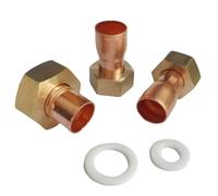 1/2" 3/4" 1" -2" BSPT Female 12.7 15 16 22 28 35 42mm End Feed Cup Connector Union Socket Copper Plumbing Fitting Air Conditioner(1 BSP to 19mm)