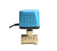 1/2" 3/4" 1" 2" Electric Ball Valve AC220V DC12V DC24V 2-Wire Brass Electric Ball Valve Normally Closed Motorized Ball Valve(36893,24VDC-Closed)