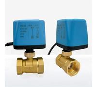 1/2 3/4 1 2 Inch Normally Closed/Open Electric Ball Valve 2-Wire Brass Motorized 220V 12V 24V 1Pcs(DN20,12VDC_CR02)