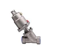 1/2 3/4 1 2 Inch Stainless Steel Angle Seat Valve Pneumatic Seat Valve 16bar Normally Closed 1Pcs(1-1/4",Single Acting)